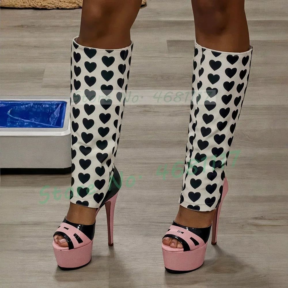 Bold Platform Open-Toe Boots
