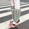 Bold Platform Open-Toe Boots