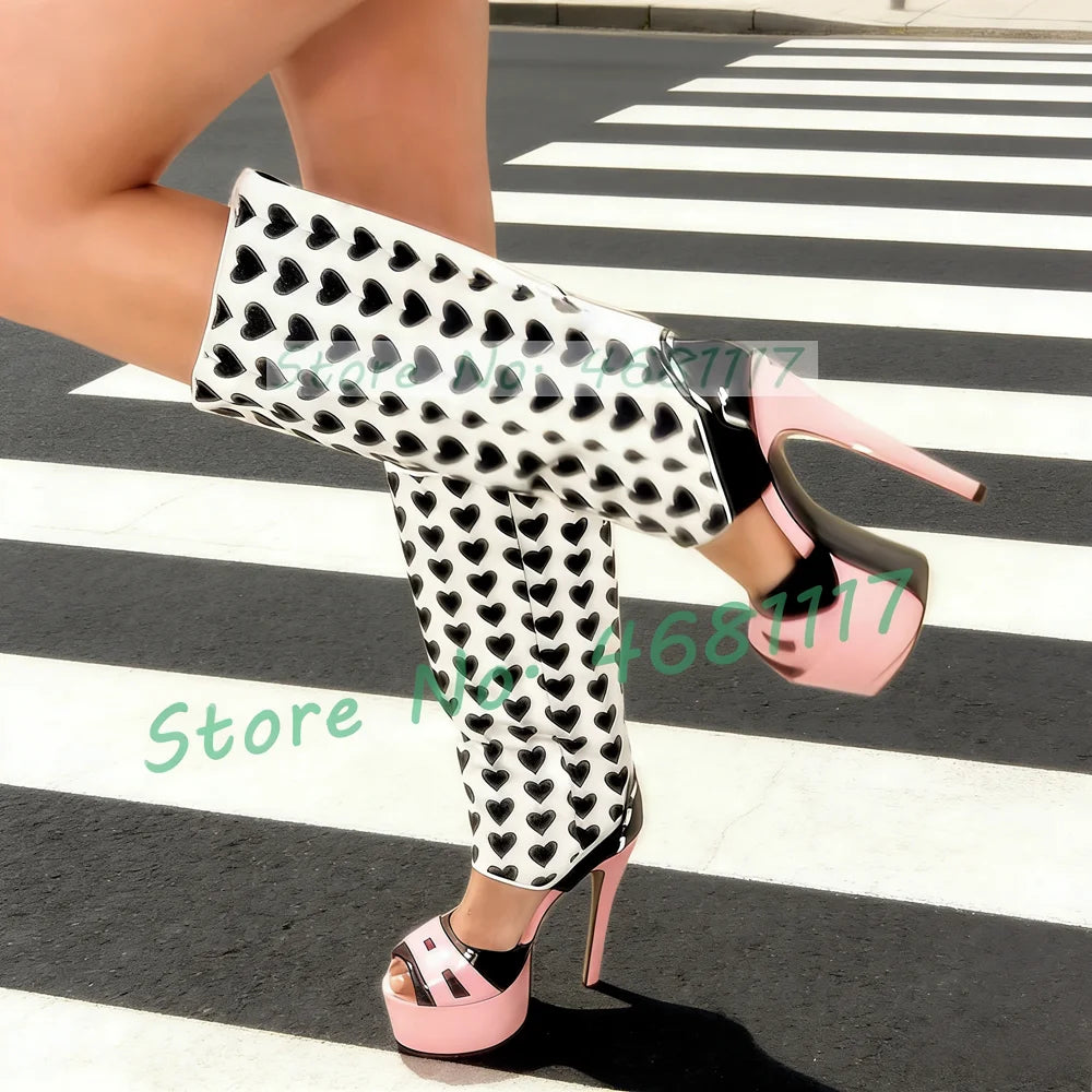 Bold Platform Open-Toe Boots