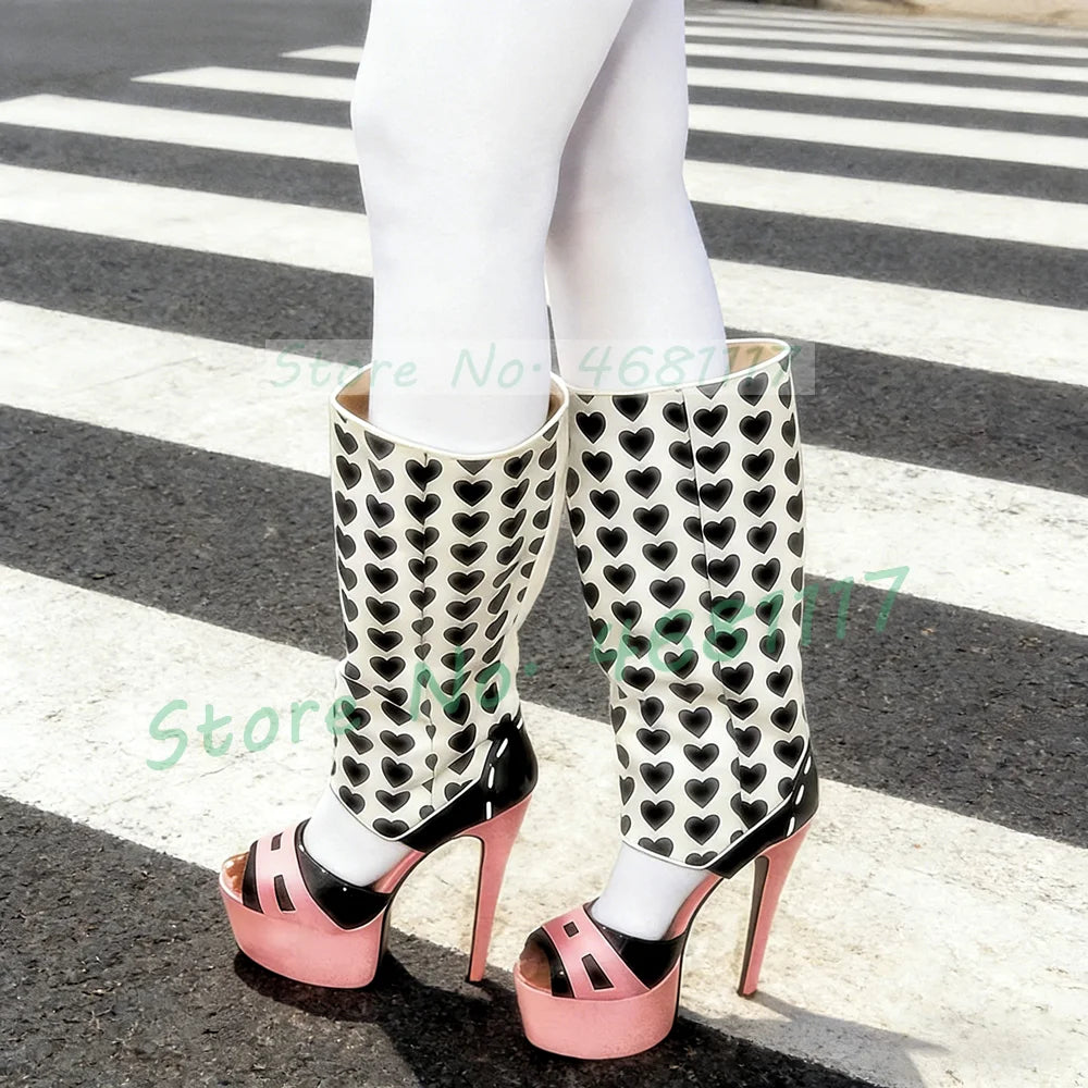 Bold Platform Open-Toe Boots